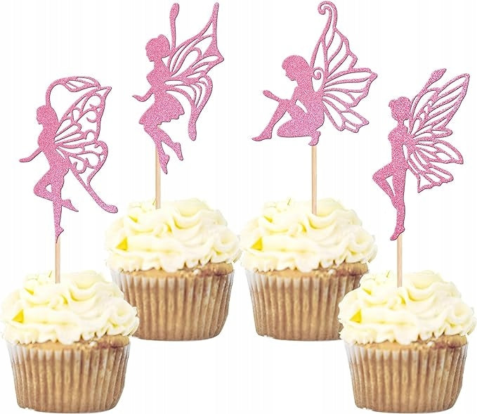 Zestaw Topperów Na Tort Dekoracja Ciast Na Chrzest Roczek Baby Shower Róż