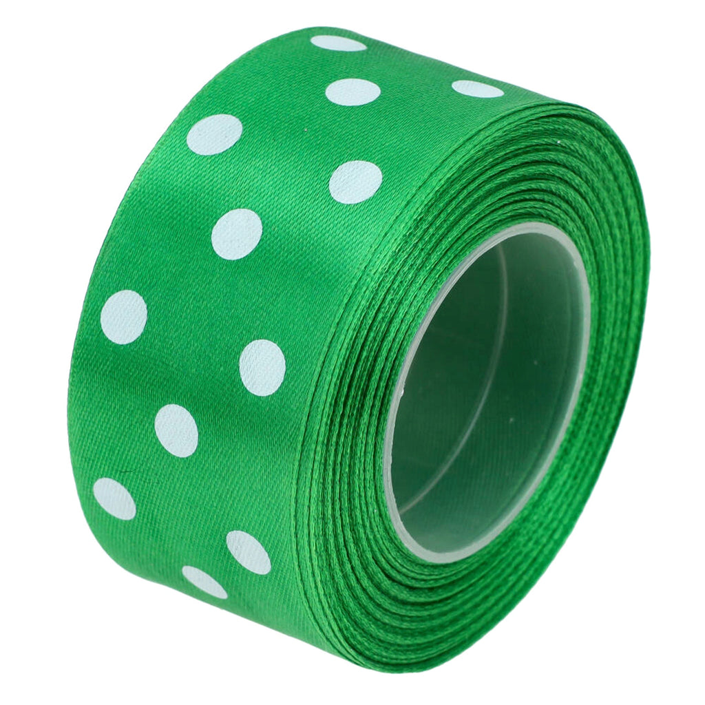 Wstążka W Kropki Tasiemka Satynowa Ozdobna Taśma Na Rolce 38mm Do Dekoracji