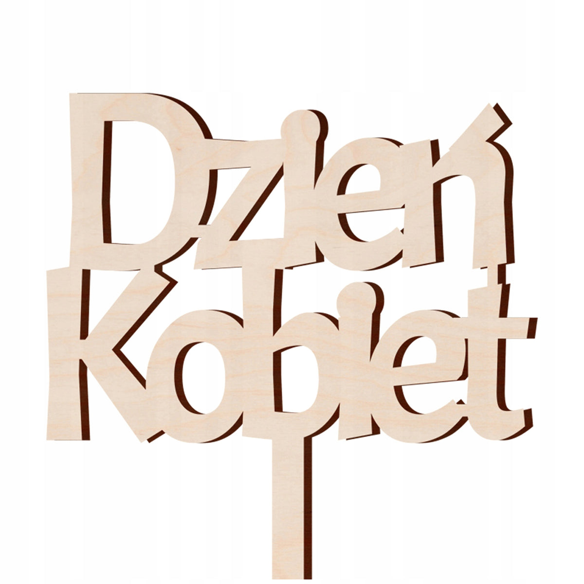 Dzień Kobiet Topper Drewniany Na Tort Prezent Upominek Do Bukietu Dekoracja