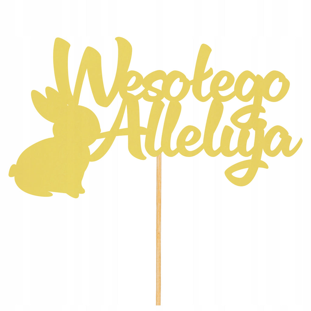ZAJĄC WIELKANOCNY topper WESOŁEGO ALLELUJA na wielkanoc ŚWIĘCONKA BUKIET