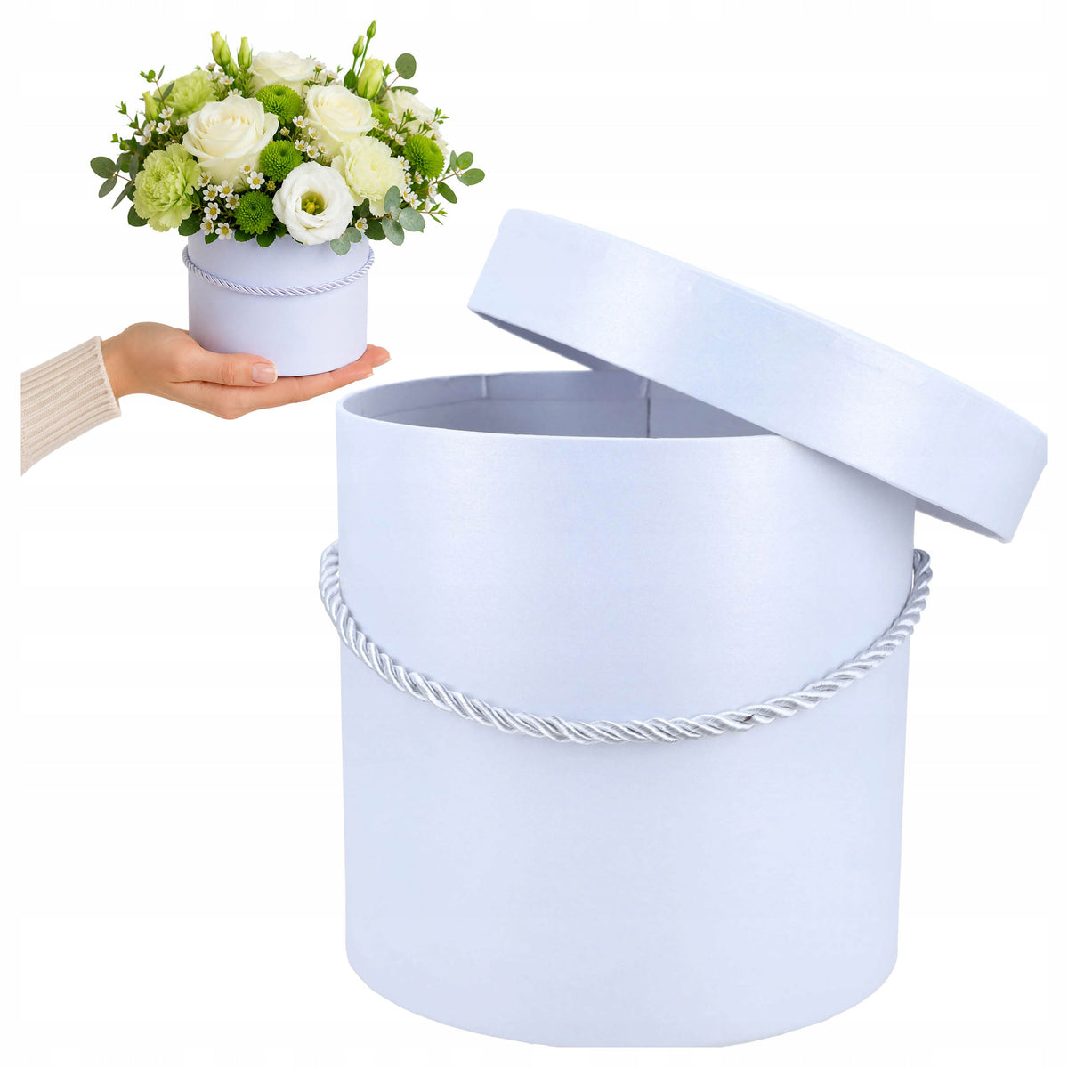 PUDEŁKO PREZENTOWE FLOWERBOX na prezent DZIEŃ MAMY ŚLUB KOMUNIA upominek