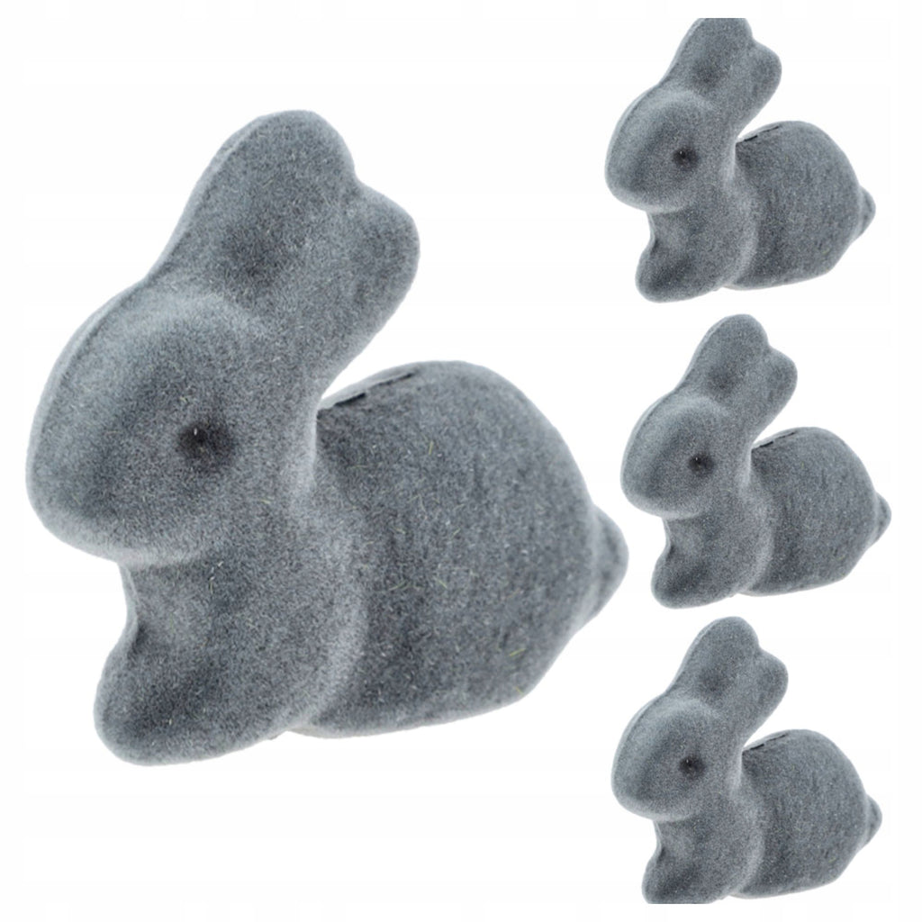 Zając WIELKANOCNY 4szt zajączki dekoracyjne 6cm do KOSZYCZKA na WIELKANOC