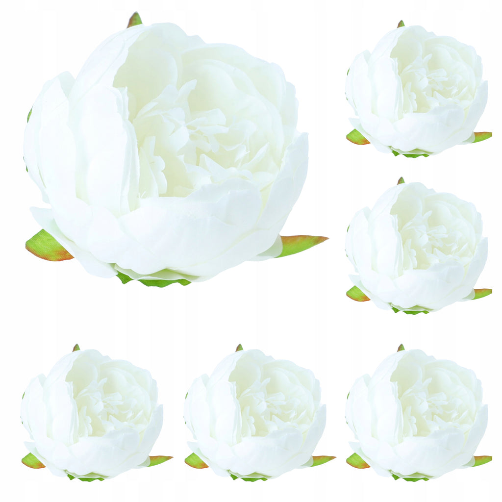 Sztuczne Kwiaty Główki 6szt Peonie Główka Peonia Wyrobowa Stroik Kwiatowe