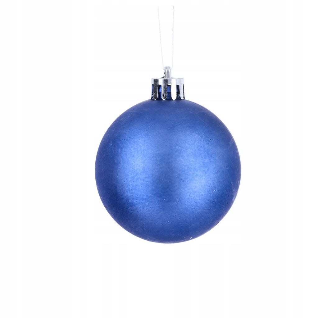 BOMBKI CHOINKOWE niebieskie 18cm zawieszki na choinkę 4cm ozdoby ŚWIĄTECZNE