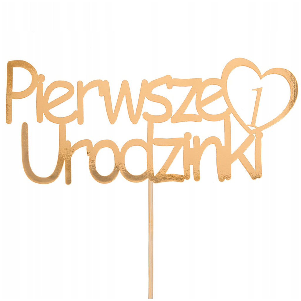 Topper Na Tort Dekoracje Urodzinowe Ozdoby Tortu Ozdoba Roczek Urodziny