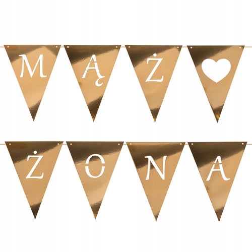 Baner Weselny Mąż Żona Girlanda Na Ślub Wesele