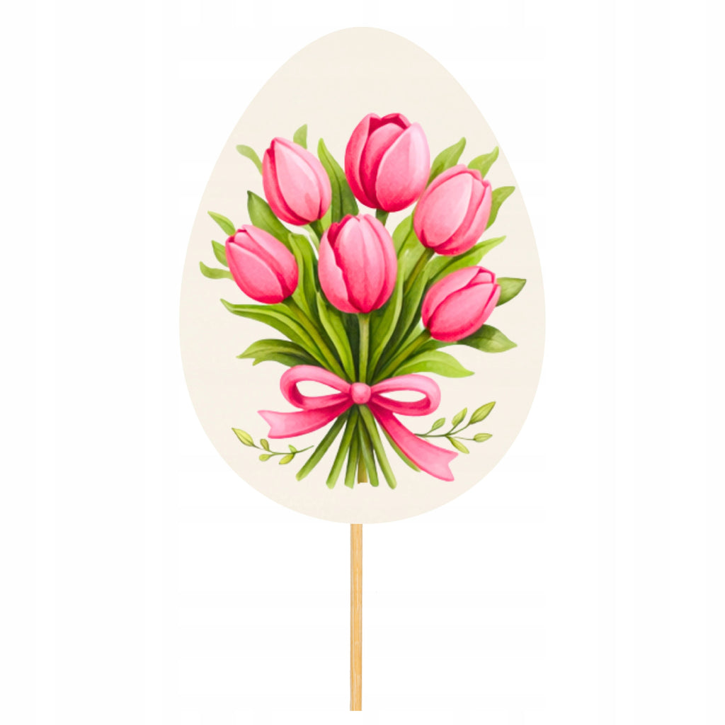 TULIPANY TOPPER do bukietu kwiatów DEKORACJE WIOSENNE wielkanocne TOPER