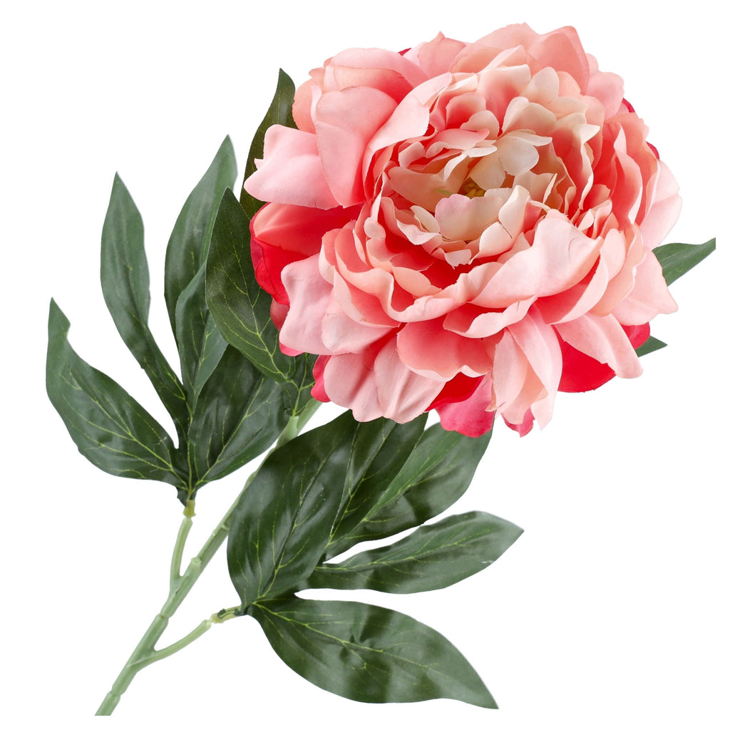 Gałązka Peonia 77cm Brzoskwinia Krem Peonia Piwonia Gałązka Kwiaty Sztuczne