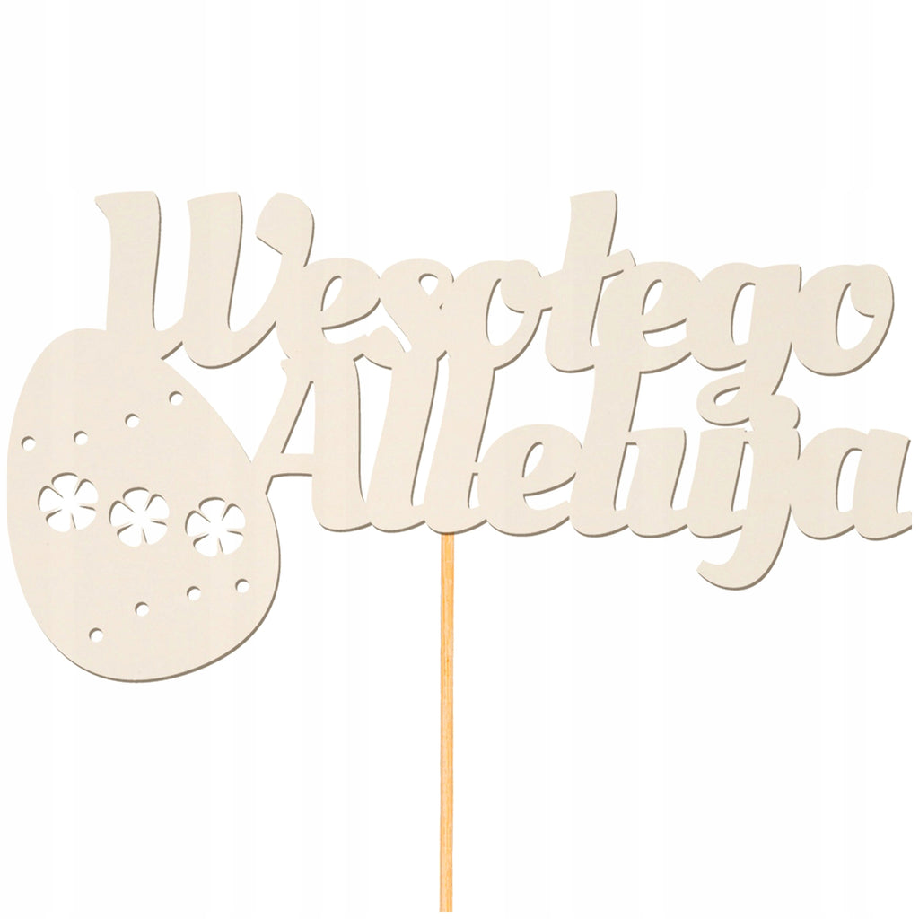 Topper Ozdoba Beermata Toper Wesołego Alleluja Ozdoby Świąteczne Wielkanoc