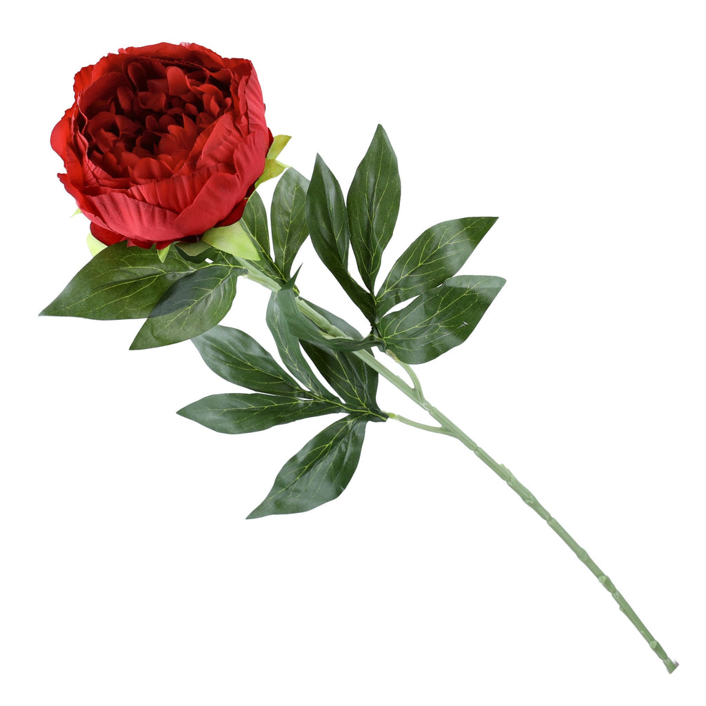 Gałązka Peonia 78cm Czerwony PIWONIA Kwiaty Sztuczne Jak Żywe Do Wazonu