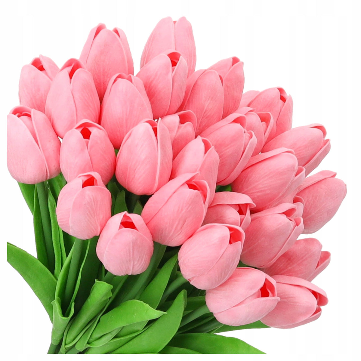 FLOWERBOX SZTUCZNE TULIPANY 30szt silikonowe TOPPER prezent na DZIEŃ MATKI