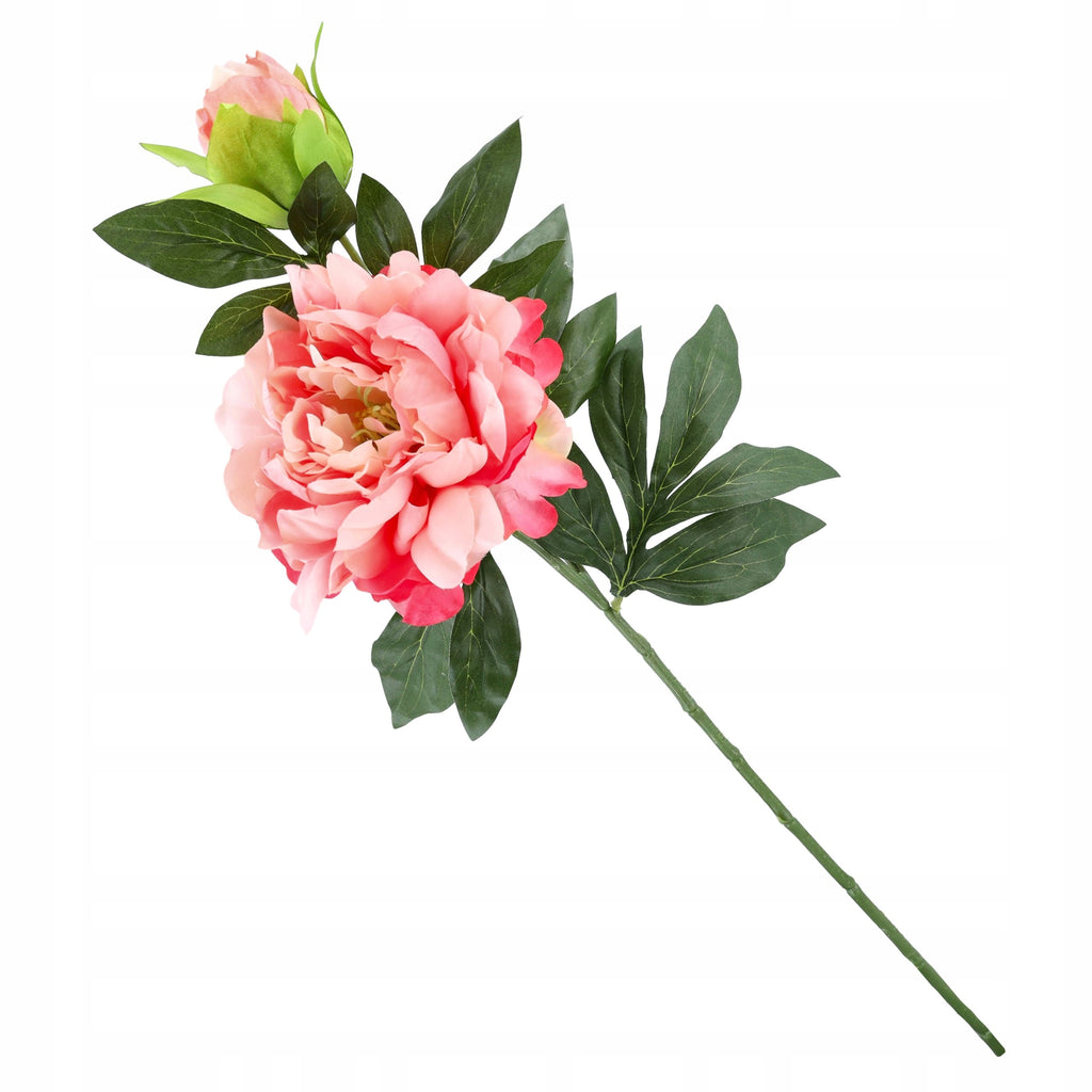 Peonia Gałązka SZTUCZNE KWIATY Dekoracyjna Ozdobna 70cm Peonie do wazonu