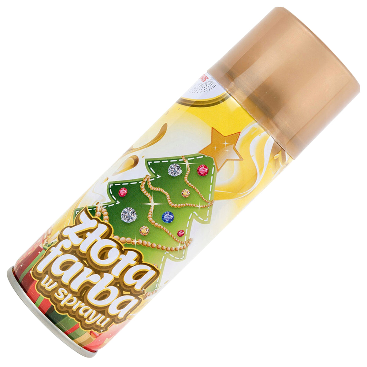 FARBA W SPRAYU BROKAT złoty BROKATOWY 250ml dekoracje świąteczne SPRAY