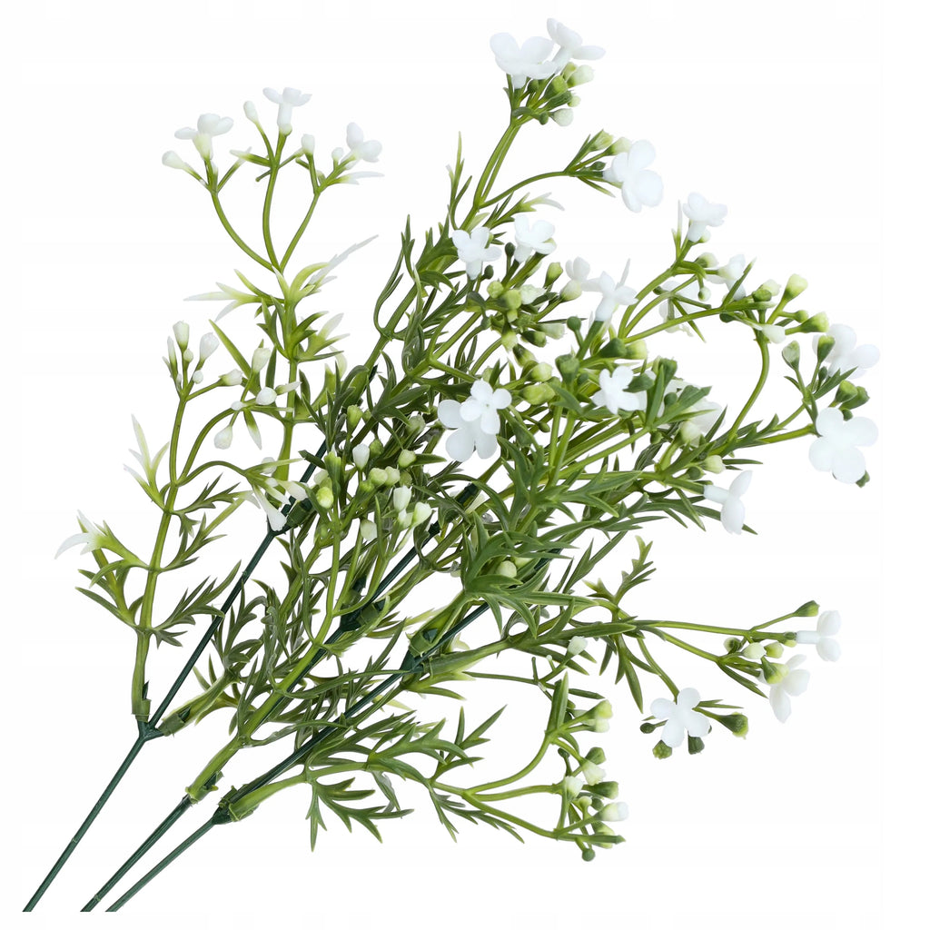 Dodatek Biały 3szt SZTUCZNE GAŁĄZKI Dodatek do Flower boxa Komunia Prezent