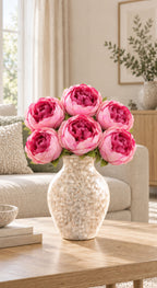 Peonie 6 szt Zestaw Główki Kwiatowe Wyrobowe 8cm Na Cmentarz Ozdoba STROIK