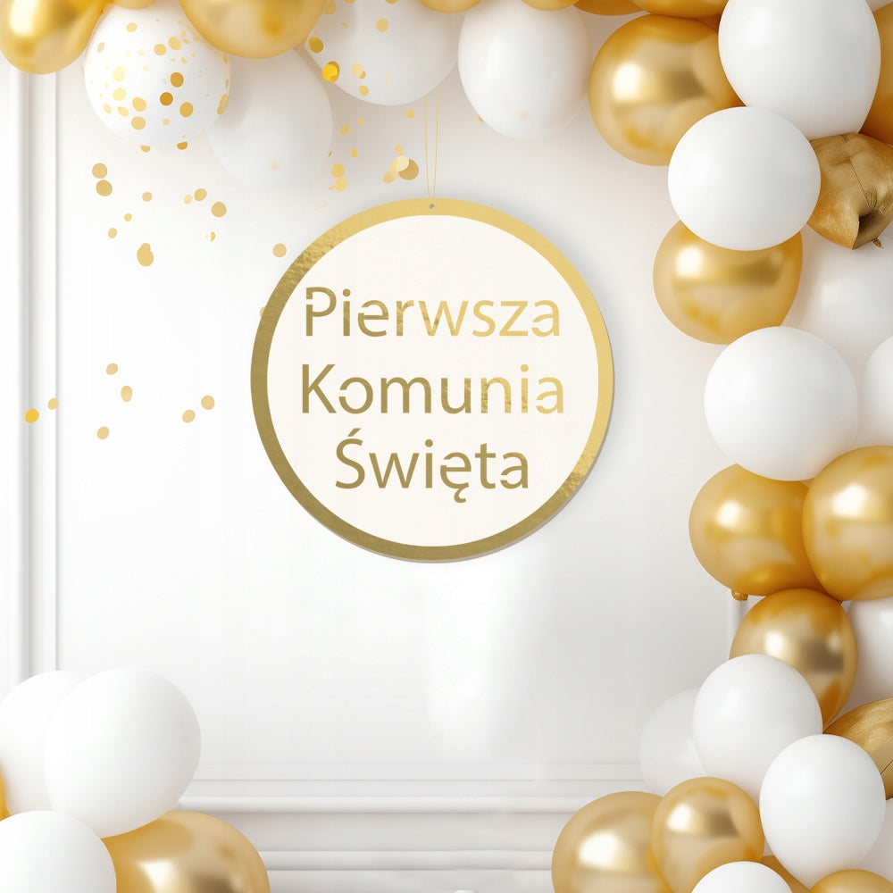 Koło Drewniane Na Komunię Świętą Ozdoba Komunijna Wisząca Łapacz