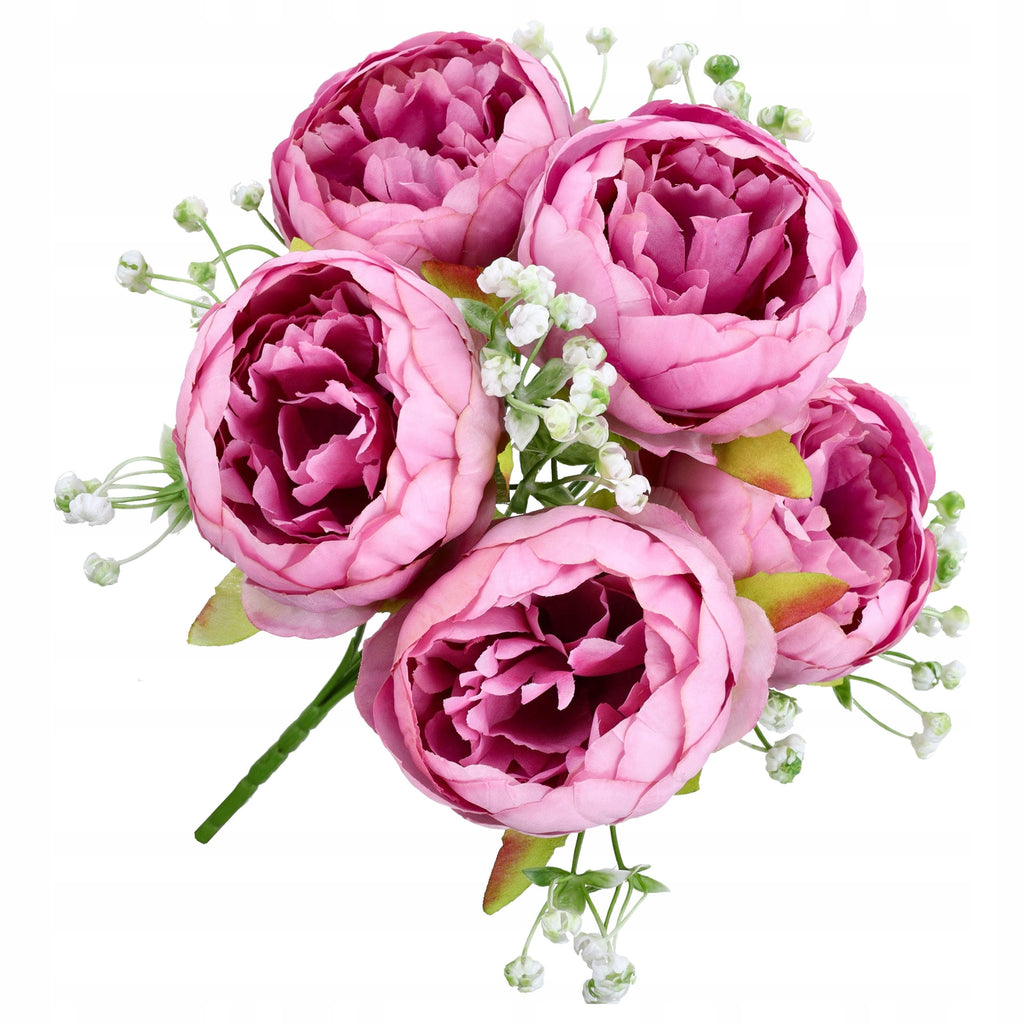 Bukiet Peonie B50-331 Różowe stelaż SZTUCZNE KWIATY Bukiet Prezent Ozdoba