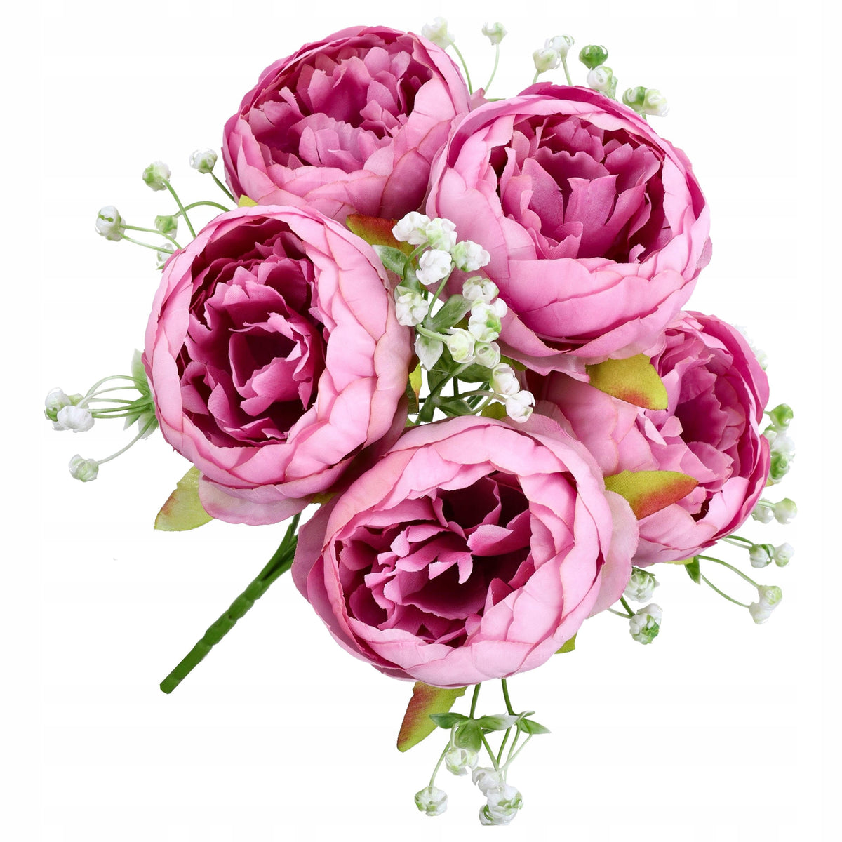 Bukiet Peonie B50-331 Różowe stelaż SZTUCZNE KWIATY Bukiet Prezent Ozdoba