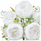 Bukiet Peonie B50-101 Białe stelaż SZTUCZNE KWIATY Wesele Ozdoba do Pokoju