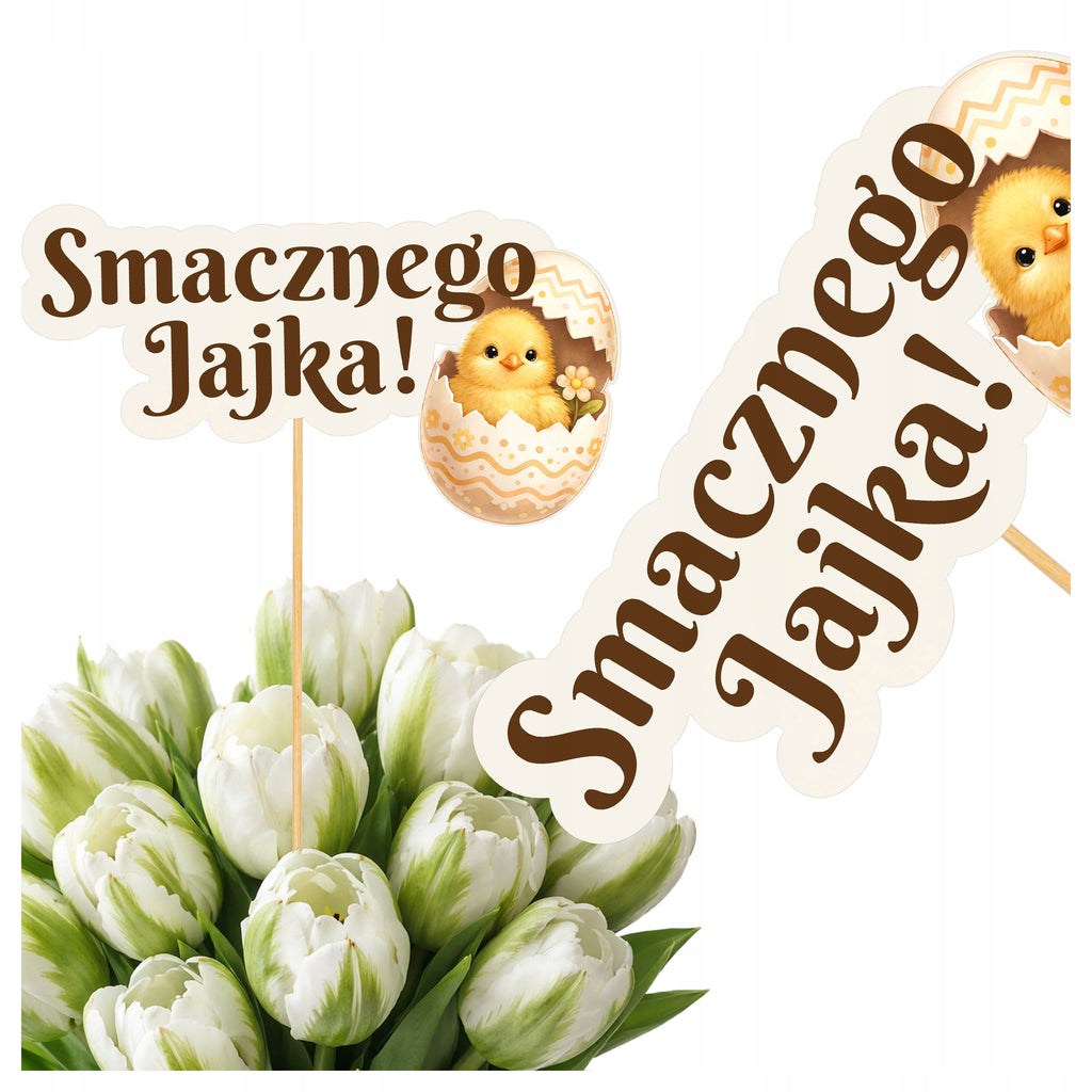 DEKORACJE WIELKANOC KURCZAK WIELKANOCNY święconka TOPPER TOPER wielkanoc