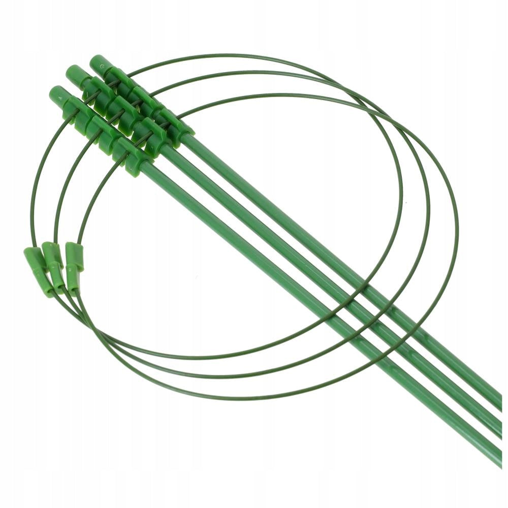 PODPÓRKA do kwiatów roślin solidna podpora pierścieniowa mocna zielona 60cm