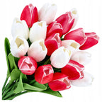 KWIATY SZTUCZNE TULIPANY SILIKONOWE bukiet sztucznych TULIPANÓW tulipan
