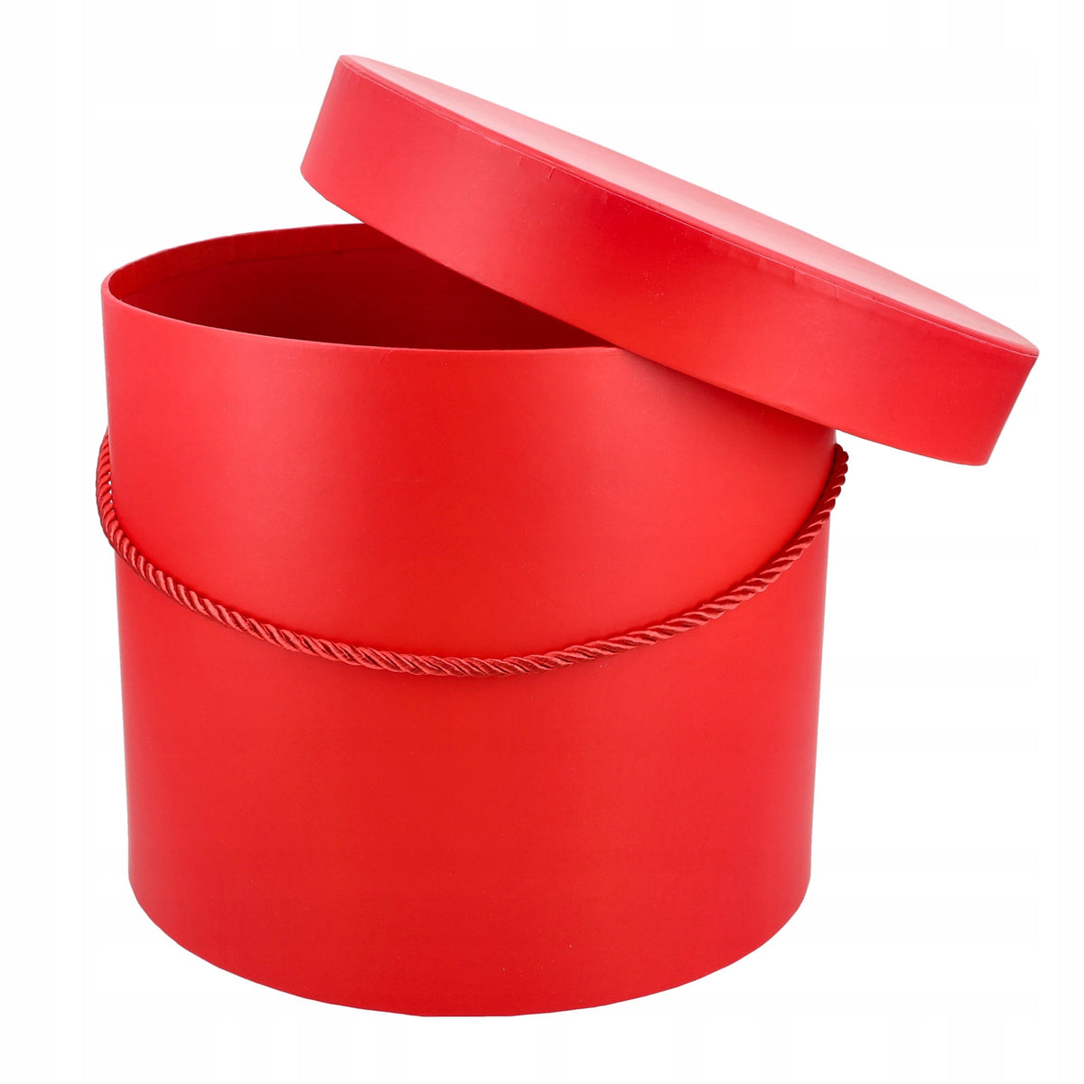 Flower Box Średni Okrągły Czerowny Pudełko Na Kwiaty Box Florystyczny