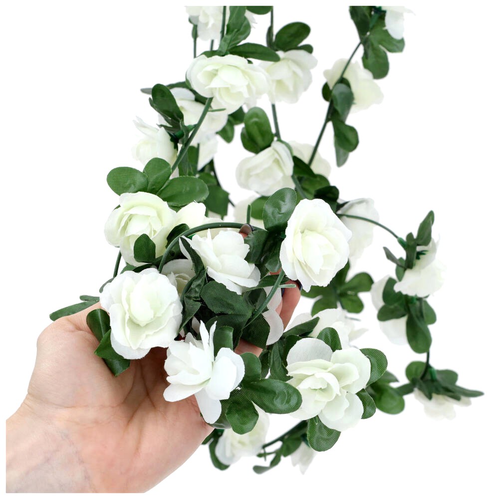 Girlanda Kwiaty 2,4m Krem KR296B