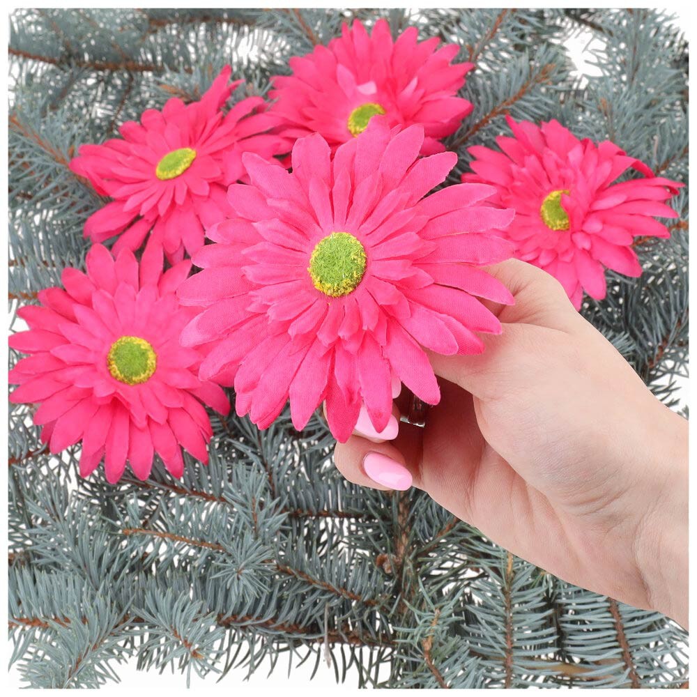 Główka Gerbera 6 szt Amarant