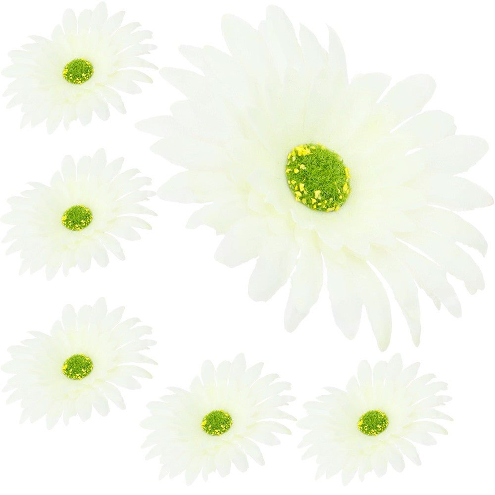 Główka Gerbera 6 szt Ecru