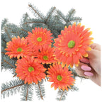 Główka Gerbera 6szt Pomarańcz