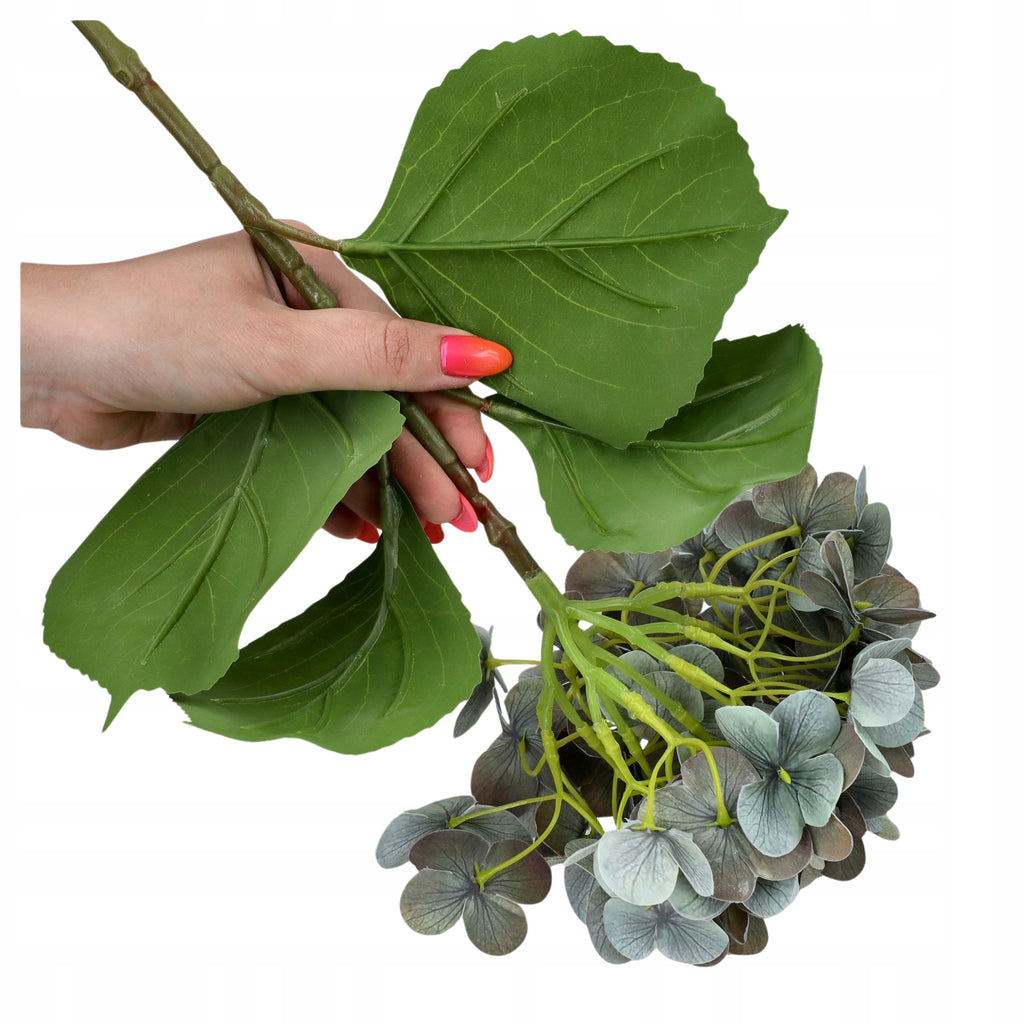 HORTENSJA GAŁĄZKA SZTUCZNA kwiaty sztuczne REAL TOUCH hortensje STROIK 68cm