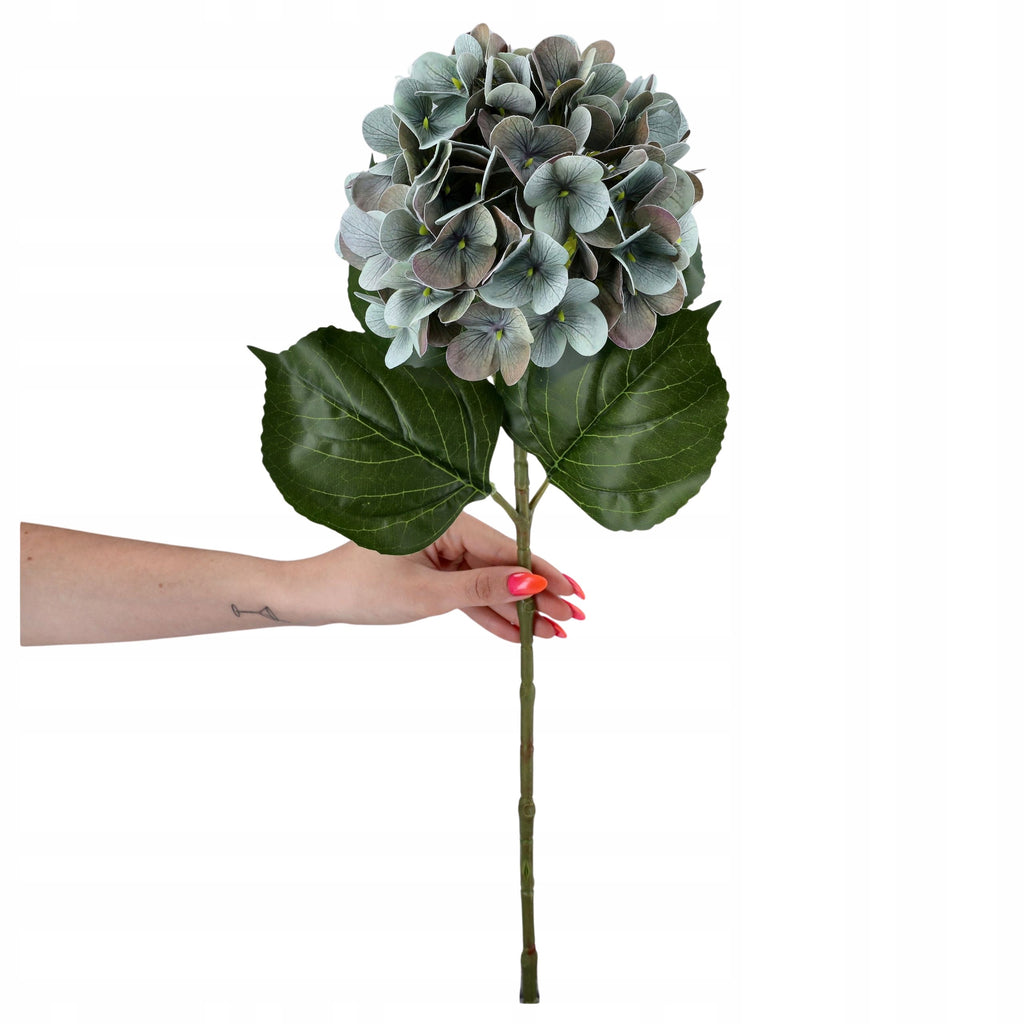 HORTENSJA GAŁĄZKA SZTUCZNA kwiaty sztuczne REAL TOUCH hortensje STROIK 68cm