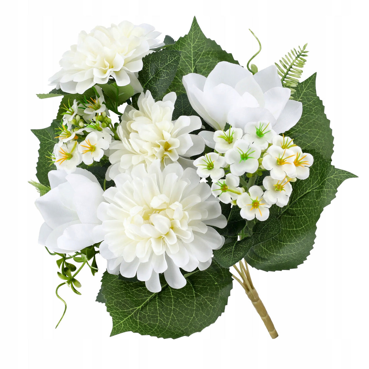 KWIATY SZTUCZNE bukiet kwiatów MAGNOLIE DALIE JAK ŻYWE dalia magnolia 40cm