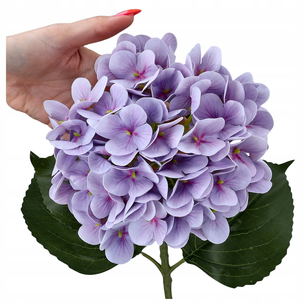 KWIATY SZTUCZNE HORTENSJA gałązka dekoracyjna 68cm REAL TOUCH hortensje