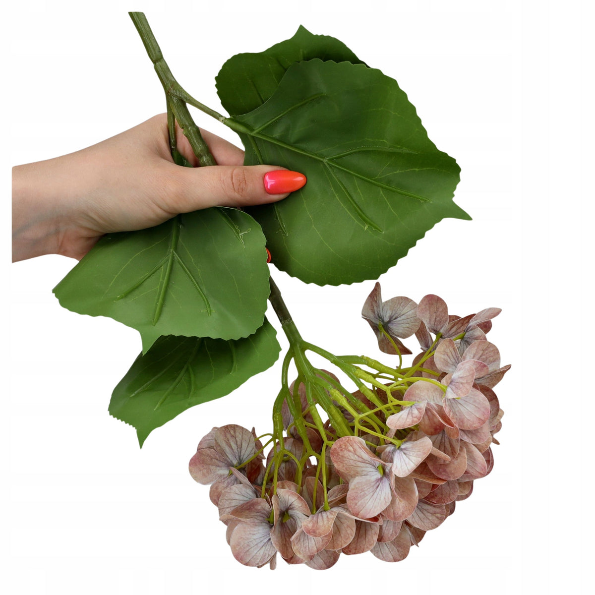 KWIATY SZTUCZNE HORTENSJE gałązka 68cm dekoracja REAL TOUCH hortensja KWIAT