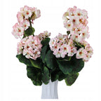 KWIATY SZTUCZNE PELARGONII bukiet kwiatów do wazonu LIŚCIE pelargonia kwiat