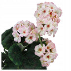 KWIATY SZTUCZNE PELARGONII bukiet kwiatów do wazonu LIŚCIE pelargonia kwiat