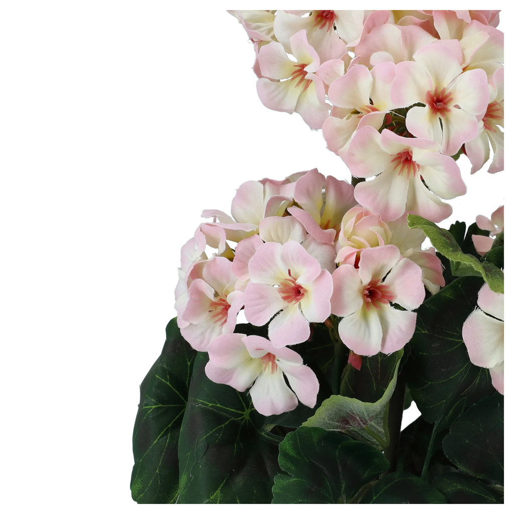 KWIATY SZTUCZNE PELARGONII bukiet kwiatów do wazonu LIŚCIE pelargonia kwiat