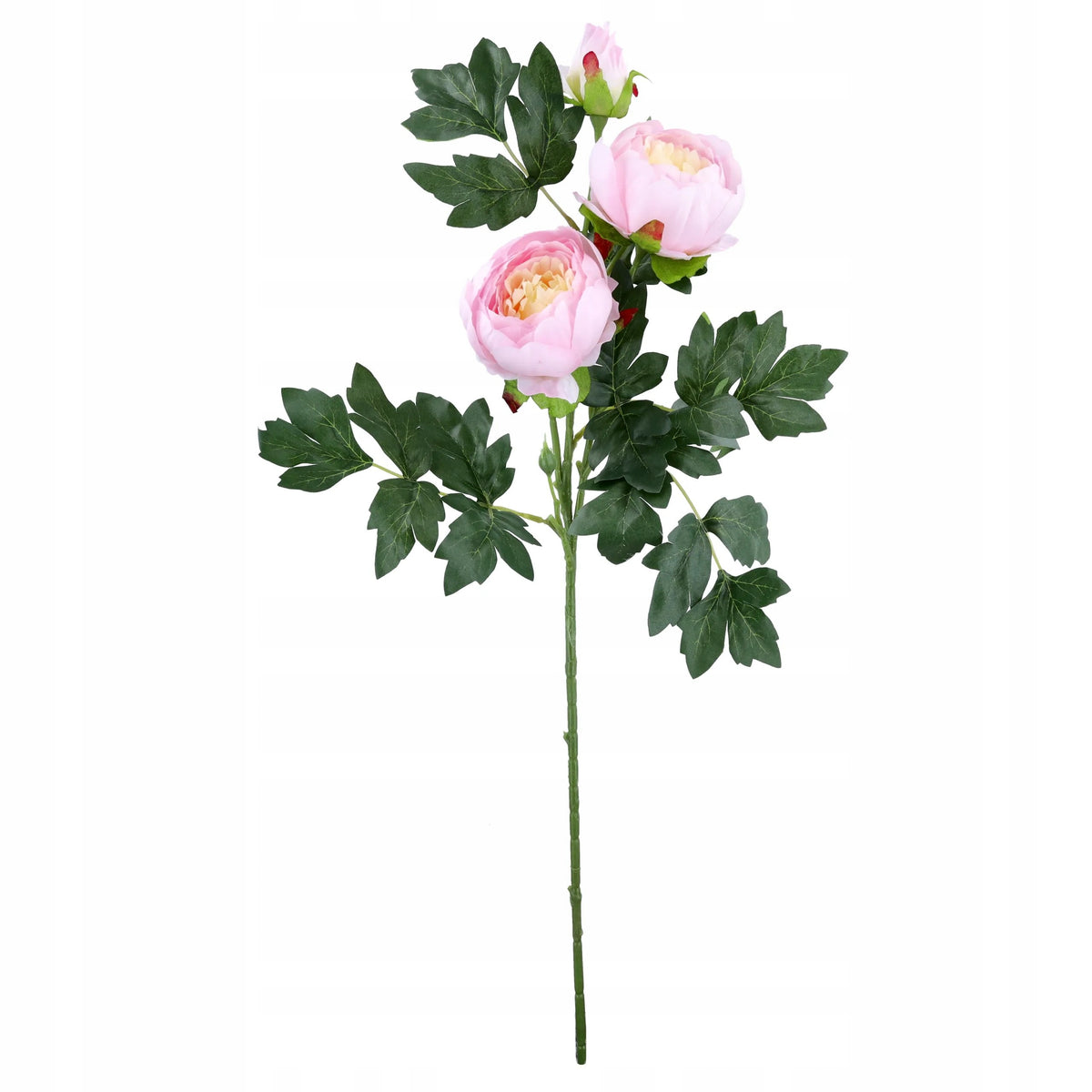 KWIATY SZTUCZNE PEONIA SZTUCZNA GAŁĄZKA 70cm LIŚCIE listki do kompozycji
