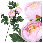 KWIATY SZTUCZNE PEONIA SZTUCZNA GAŁĄZKA 70cm LIŚCIE listki do kompozycji