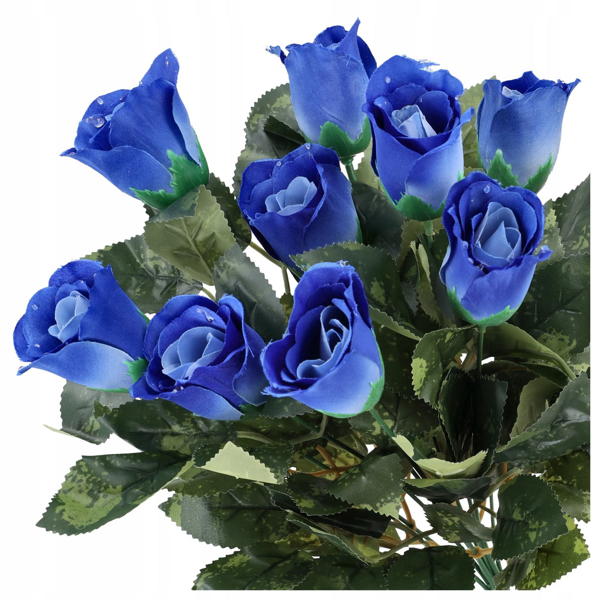 KWIATY SZTUCZNE RÓŻE krople rosy DEKORACJA 42cm RÓŻA sztuczna BUKIET RÓŻ