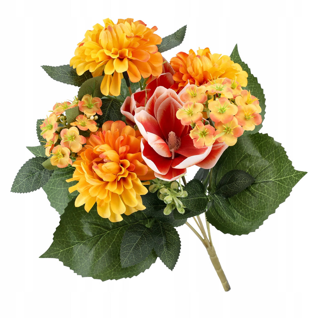 MAGNOLIE SZTUCZNE KWIATY jak żywe 40cm dalie BUKIET KWIATÓW MAGNOLII DALII