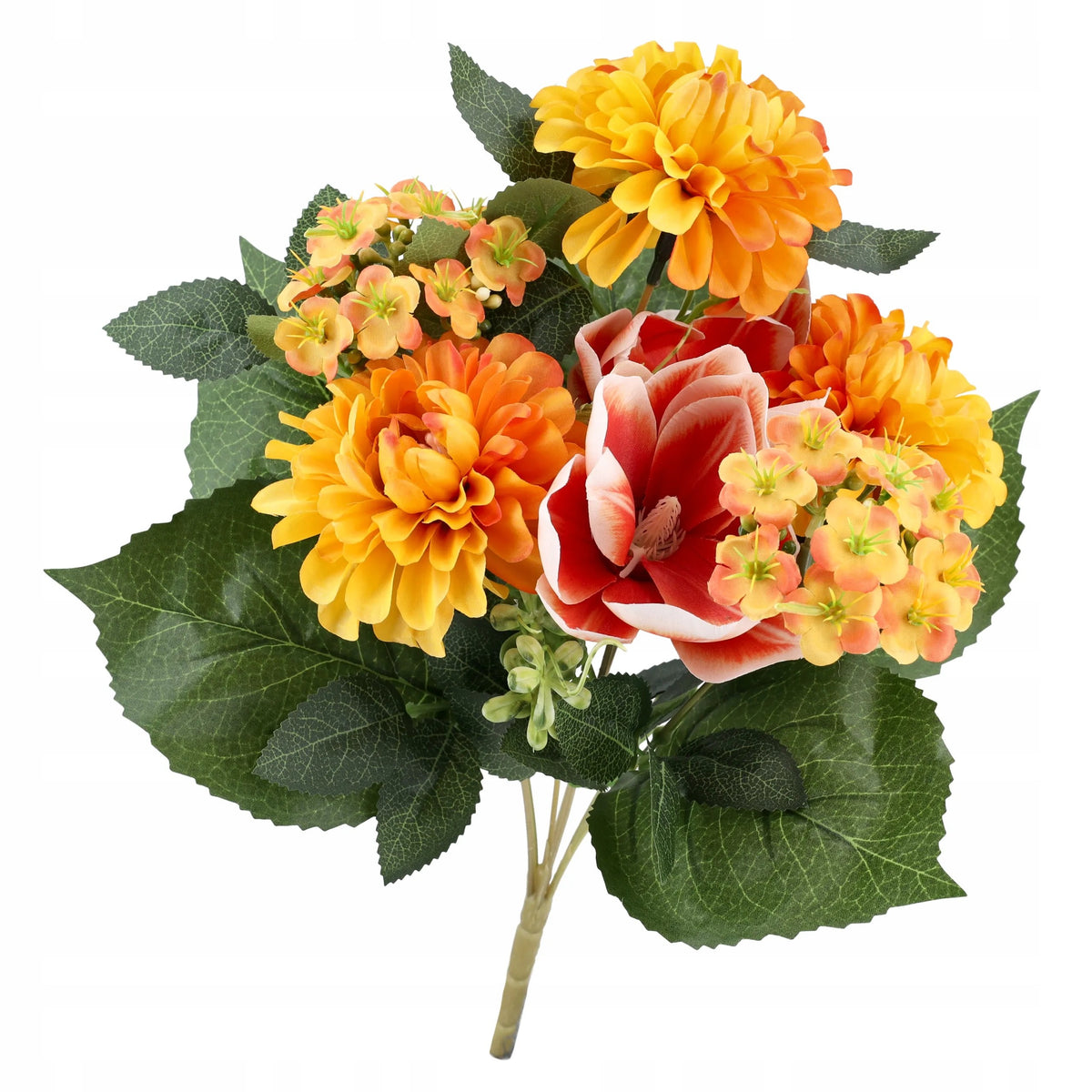 MAGNOLIE SZTUCZNE KWIATY jak żywe 40cm dalie BUKIET KWIATÓW MAGNOLII DALII