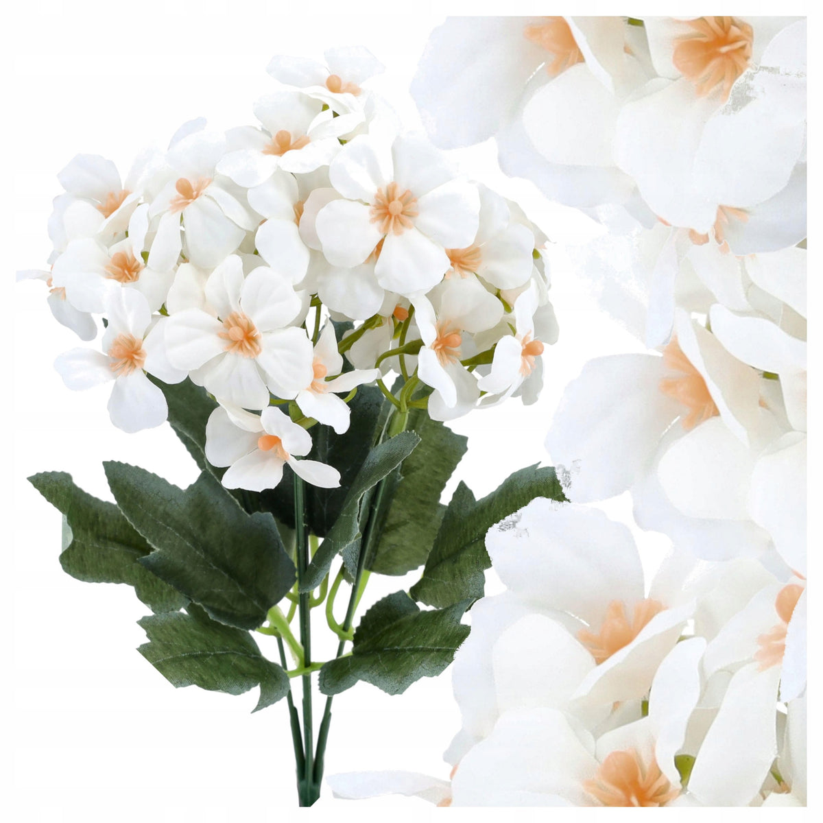 PELARGONIA SZTUCZNE KWIATY bukiet kwiatów PELARGONII do wazonu WIOSENNY