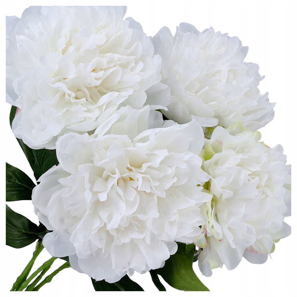 PEONIA kwiaty sztuczne JAK ŻYWE bukiet kwiatów PIWONII 48cm na STROIK wazon