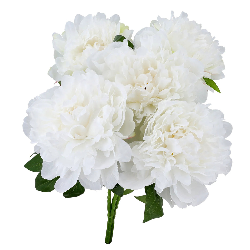 PEONIA kwiaty sztuczne JAK ŻYWE bukiet kwiatów PIWONII 48cm na STROIK wazon