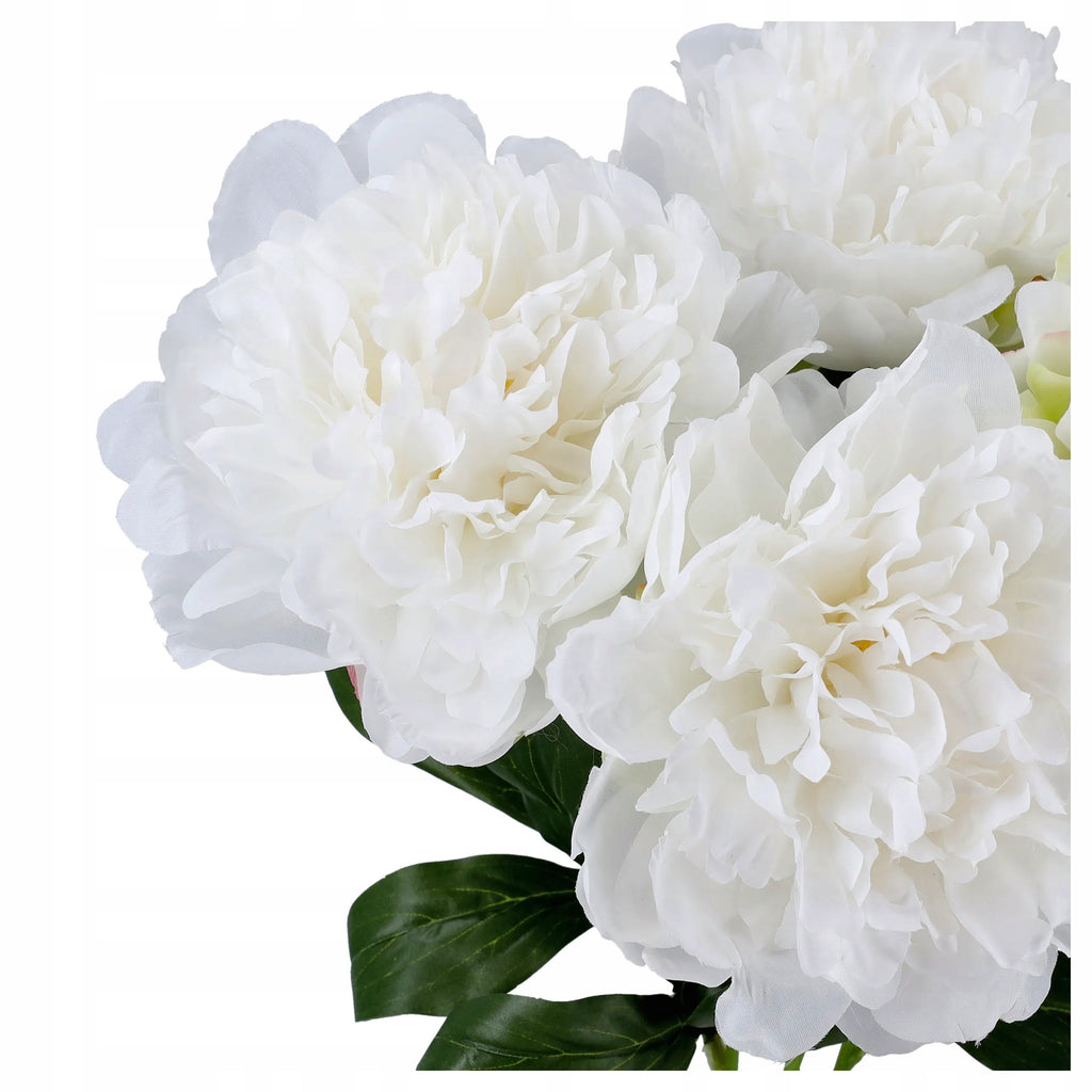 PEONIA kwiaty sztuczne JAK ŻYWE bukiet kwiatów PIWONII 48cm na STROIK wazon