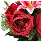 PEONIE LILIE SZTUCZNE KWIATYtuja DUŻY BUKIET SZTUCZNYCH KWIATÓW 50cm KWIAT