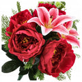 PEONIE LILIE SZTUCZNE KWIATYtuja DUŻY BUKIET SZTUCZNYCH KWIATÓW 50cm KWIAT